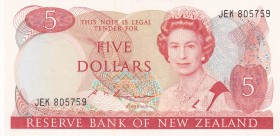 New Zealand, 5 Dollars, 1985/1989, UNC, p171b
Queen Elizabeth II. Potrait
Estimate: USD 40-80