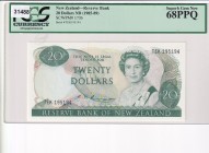 New Zealand, 20 Dollars, 1985/1989, UNC, p173b
PCGS 68 PPQ, High Condition
Estimate: USD 150-300