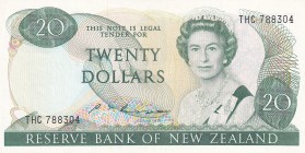 New Zealand, 20 Dollars, 1985/1989, AUNC, p173b
Queen Elizabeth II. Potrait
Estimate: USD 50-100