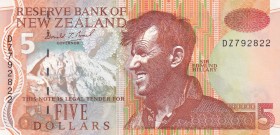 New Zealand, 5 Dollars, 1992, UNC, p177
There is ripple.
Estimate: USD 20-40