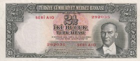 Turkey, 2 1/2 Lira, 1939, XF, p126, 2.Emission
Pressed
Estimate: USD 200-400
