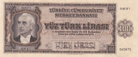 Turkey, 100 Lira, 1942, AUNC, p144, 3.Emission
Estimate: USD 500-1000