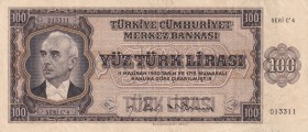 Turkey, 100 Lira, 1942, XF, p144, 3. Emission
Natural
Estimate: USD 350-700