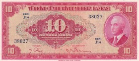 Turkey, 10 Lira, 1947, XF, p147, 4.Emission
Pressed
Estimate: USD 300-600