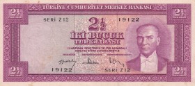 Turkey, 2 1/2 Lira, 1957, AUNC, p152, 5.Emission
There are small spots. There is a paper jam. There is a counting trail.
Estimate: USD 100-200