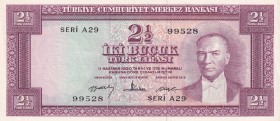 Turkey, 2 1/2 Lira, 1960, AUNC, p153, 5.Emission
Natural
Estimate: USD 100-200