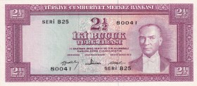 Turkey, 2 1/2 Lira, 1960, AUNC, p153, 5.Emission
Estimate: USD 100-200