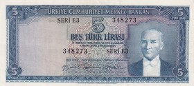 Turkey, 5 Lira, 1959, XF, p155, 5.Emission
Natural
Estimate: USD 75-150