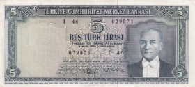 Turkey, 5 Lira, 1965, XF(+), p174a, 5.Emission
Natural
Estimate: USD 50-100