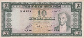 Turkey, 10 Lira, 1953, XF, p157, 5.Emission
There is a slight correction.
Estimate: USD 50-100
