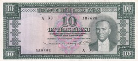 Turkey, 10 Lira, 1963, VF, p161, 5.Emission
Estimate: USD 15-30
