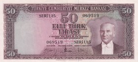 Turkey, 50 Lira, 1957, AUNC, p165, 5.Emission
Natural
Estimate: USD 1500-3000