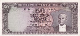 Turkey, 50 Lira, 1964, XF, p175a, 5.Emission
Estimate: USD 25-50