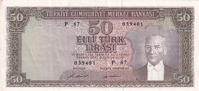 Turkey, 50 Lira, 1971, XF, p187A, 5.Emission
Natural
Estimate: USD 30-60