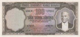 Turkey, 100 Lira, 1952, AUNC(-), p167, 5.Emission
Natural
Estimate: USD 750-1.500