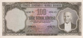 Turkey, 100 Lira, 1952, XF, p167, 5. Emission
Estimate: USD 250-500