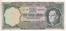 Turkey, 100 Lira, 1969, VF(+), p182, 5.Emission
Natural
Estimate: USD 60-120