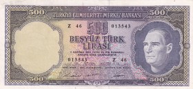 Turkey, 500 Lira, 1968, XF(+), p183, 5.Emission
Estimate: USD 75-150