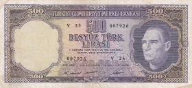 Turkey, 500 Lira, 1968, VF, p183, 5.Emission
Estimate: USD 25-50
