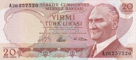 Turkey, 20 Lira, 1966, UNC, p181b, 6.Emission
8 Digit serial number / Turkey edition
Estimate: USD 25-50