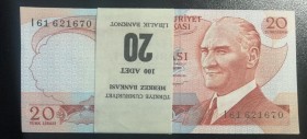 Turkey, 20 Lira, 1983, UNC, p187b, BUNDLE
6.Emission
Estimate: USD 100-200