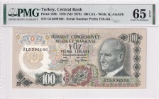 Turkey, 100 Lira, 1979, UNC, p189b, 6.Emission
PMG 65 EPQ
Estimate: USD 25-50