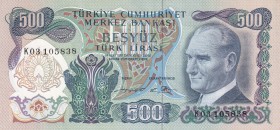 Turkey, 500 Lira, 1974, UNC, p190b, 6.Emission
K02 Prefix
Estimate: USD 2.000-4.000