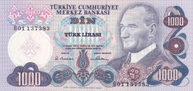 Turkey, 1.000 Lira, 1978, UNC, p191, 6.Emission
"B01" prefix
Estimate: USD 250-500