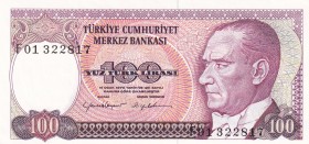 Turkey, 100 Lira, 1984, UNC, p194, 7.Emission
"F01" prefix
Estimate: USD 15-30