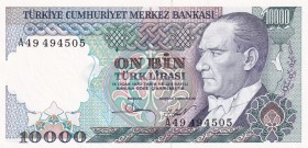 Turkey, 10.000 Lira, 1982, UNC, p199a, 7.Emission
Estimate: USD 125-250