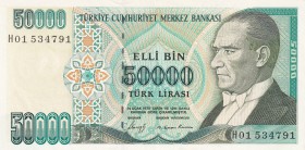 Turkey, 50.000 Lira, 1989, UNC(-), p203, 7.Emission
UNC (-) /UNC
Estimate: USD 2.000-4.000