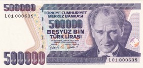 Turkey, 500.000 Lira, 1997, UNC(-), p212, 7.Emission
There are very little dents.
Estimate: USD 20-40