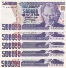 Turkey, 500.000 Lira, 1994/1997, UNC, p208c, p22, (Total 5 banknotes)
7. Emission
Estimate: USD 25-50
