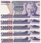 Turkey, 500.000 Lira, 1994/1997, UNC, p208c, p22, (Total 5 banknotes)
7. Emission
Estimate: USD 25-50