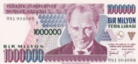 Turkey, 1.000.000 Lira, 1996, UNC, p209b, 7.Emission
Watermark Type - 2
Estimate: USD 30-60