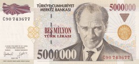Turkey, 5.000.000 Lira, 1997, UNC, p210a, 7.Emission
Estimate: USD 5.000-10.000