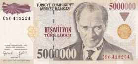Turkey, 5.000.000 Lira, 1997, AUNC, p210a, 7.Emission
Estimate: USD 1.000-2.000