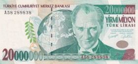 Turkey, 20.000.000 Lira, 2001, UNC, p215, 7.Emission
Estimate: USD 50-100