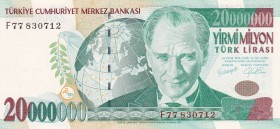 Turkey, 20.000.000 Lira, 2001, UNC, p215, 7.Emission
Estimate: USD 50-102