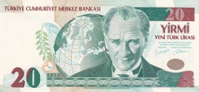 Turkey, 20 New Lira, 2005, UNC, p219, 8.Emission
The only leg of the watermark team
Estimate: USD 50-100