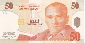 Turkey, 50 New Lira, 2005, UNC, p220, 8. Emission
Mustafa Kemal Atatürk Portrait
Estimate: USD 25-50