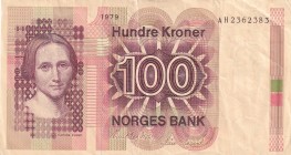 Norway, 100 Kroner, 1979, XF(-), p41b
There are pinholes
Estimate: USD 30-60