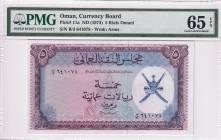 Oman, 5 Rials Omani, 1973, UNC, p11a
PMG 65 EPQ
Estimate: USD 750-1500
