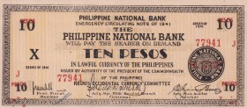 Philippines, 10 Pesos, 1941, UNC, pS627
There is a very small fracture in the upper right corner
Estimate: USD 20-40