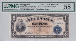 Philippines, 1 Peso, 1949, AUNC, p117a
PMG 58
Estimate: USD 50-100