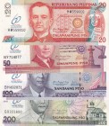 Philippines, 20-50-100-200 Piso, 2009, UNC, p200; p201; p202; p203, (Total 4 banknotes)
Commemorative banknote
Estimate: USD 20-40