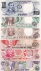 Philippines, 1-5-10-20-50-100 Piso, 1969/1970, UNC, (Total 6 banknotes)
Estimate: USD 20-40