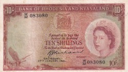 Rhodesia, 10 Shillings, 1961, XF(-), p20b
Queen Elizabeth II. Potrait
Estimate: USD 100-200