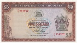 Rhodesia, 5 Dollars, 1972, UNC, p32a
Estimate: USD 120-240