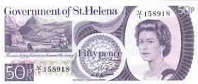 Saint Helena, 50 Pence, 1979, UNC, p5a
Queen Elizabeth II. Potrait
Estimate: USD 10-20